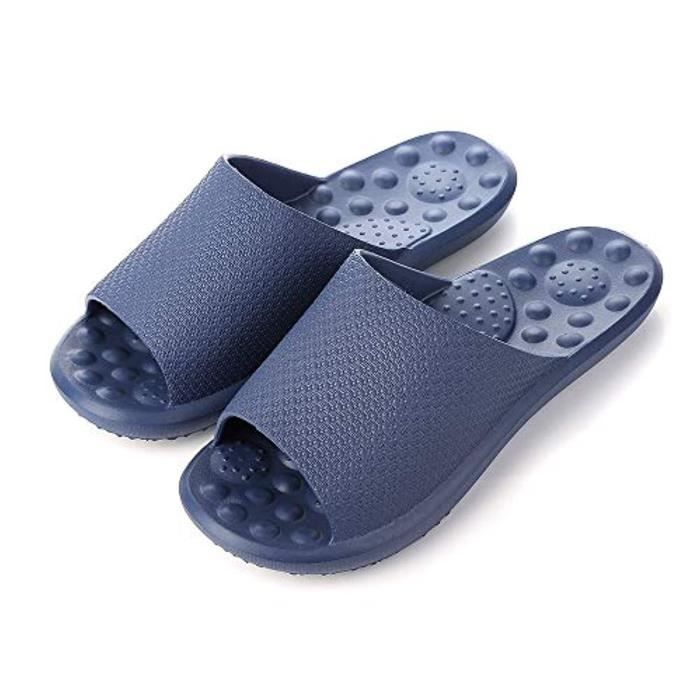 Chausson Disrj Douche S Anti Slip De Bain Maison Massage Chaussons Piscine D Ete Plage Chaussures Eau Taille 38 1 2 Bleu Achat Vente Slip On Cdiscount