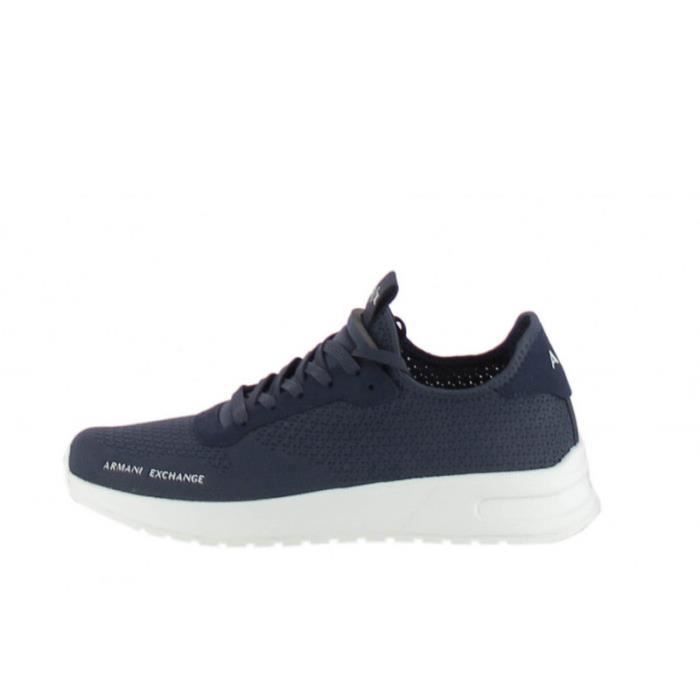 Armani Exchange Basket Armani Exchange - Réf. XUX128-XV548-00637 - Bleu - Tige en textile cuir suède et synthétique