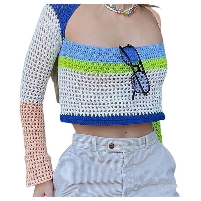 Boléro Court Manches Longues Pour Femme - Matière Douce Polyester/élasthanne - Style Y2K, Parfait Avec Robes Et Leggings
