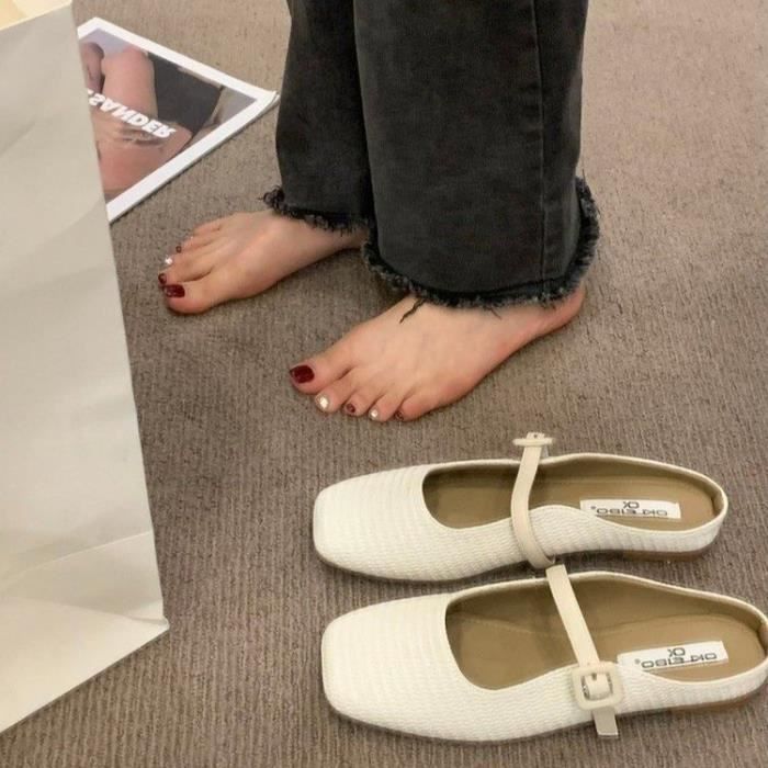 Mules Femme Casual Talon plat Respirant Confortable Printemps t