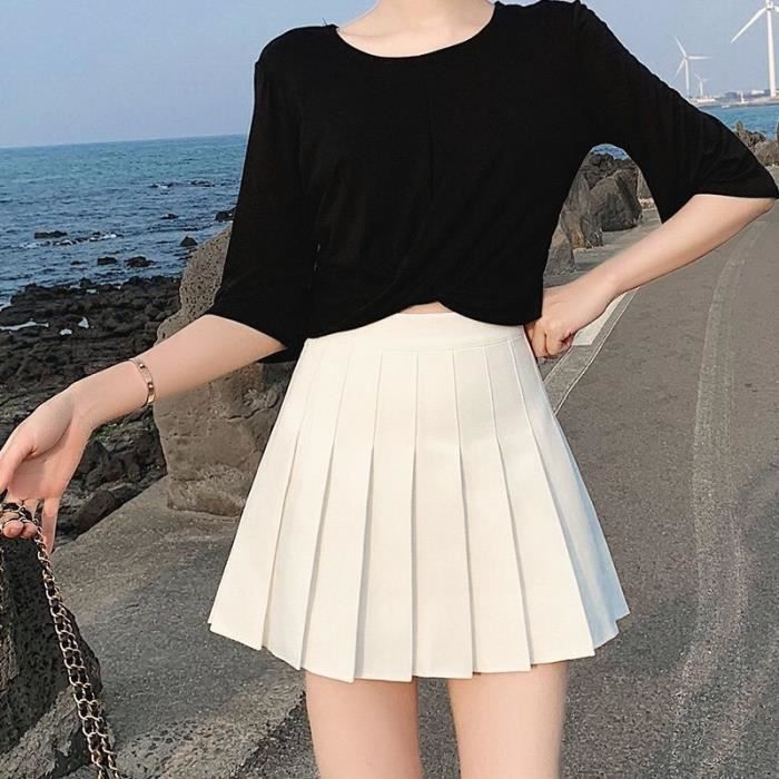 Jupe Plissée Élégante pour Femme Taille Courte main image 0