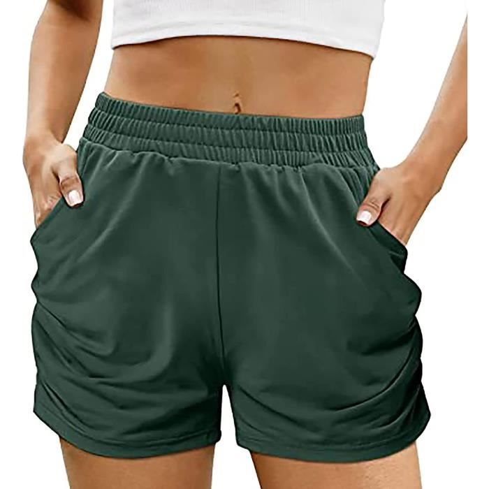 Short de Sport Femme SHORT Bas de Survetement Coton Yoga Jogging Fitness Blanc Argent Respirant Argent Cdiscount Sport
