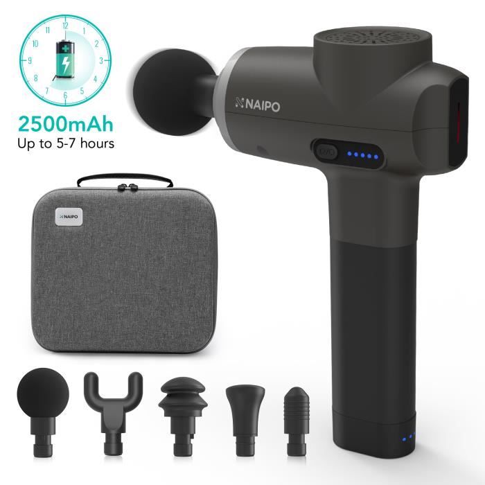 Naipo Pistolet de Massage Masseur Musculaire à Percussion des