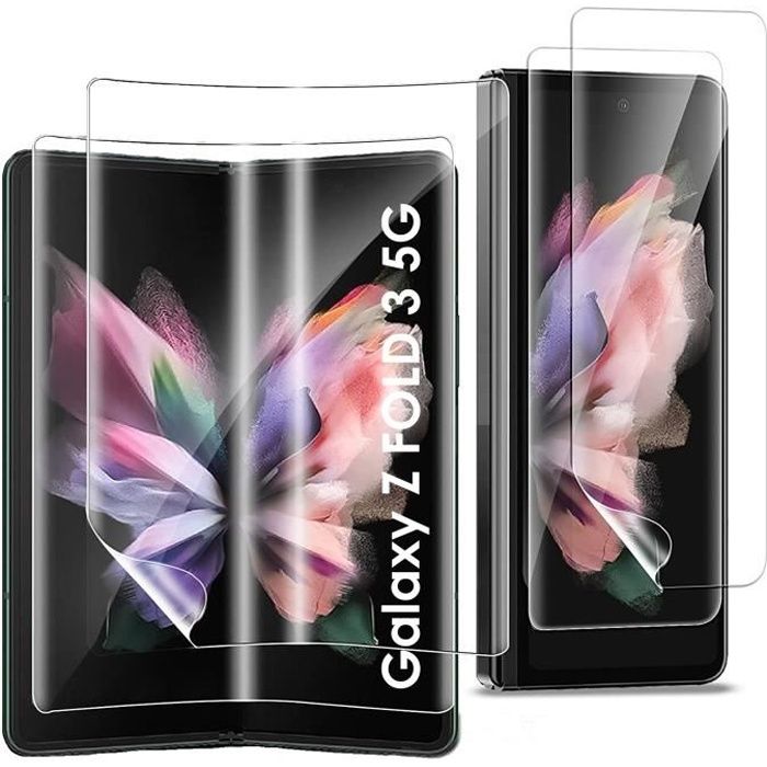 Protection Ecran en Plastique pour Samsung Galaxy Z FOLD 3 5G [Pack 2]  Protecteur Resistant Anti Rayure Ultra Mince Phonillico® - Cdiscount  Téléphonie
