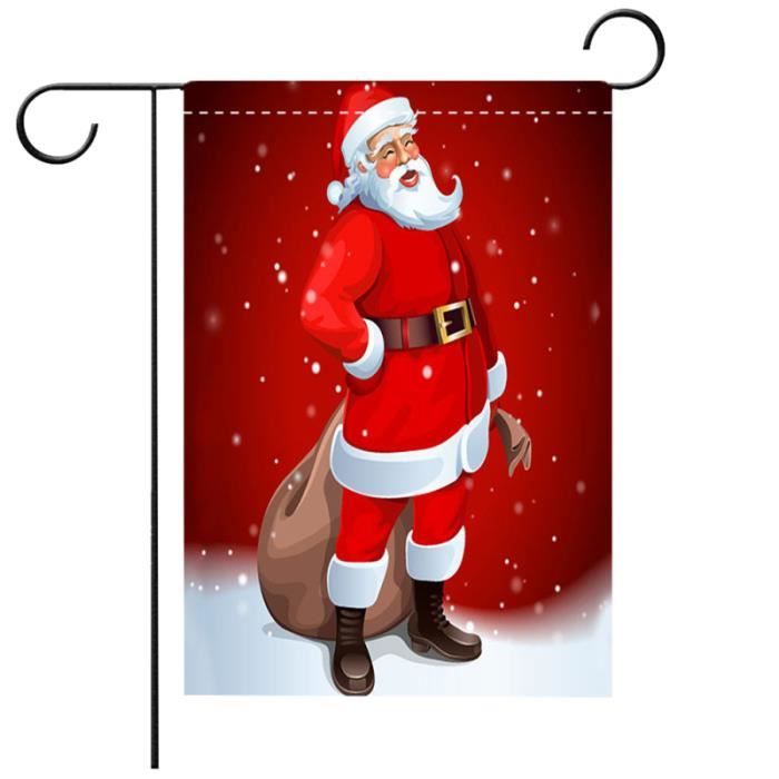 1pc Drapeau De Noel Dessin Anime Pere Banniere Durable Pour Balcon Exterieur Maison Drapeau Decoratif Cdiscount Maison
