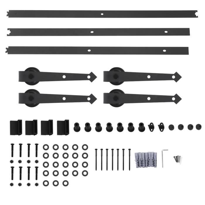 Kit De Roulettes Pour Porte Coulissante – Résistant, Caoutchouc Et Acier, Couleur Argent, Sans Marque
