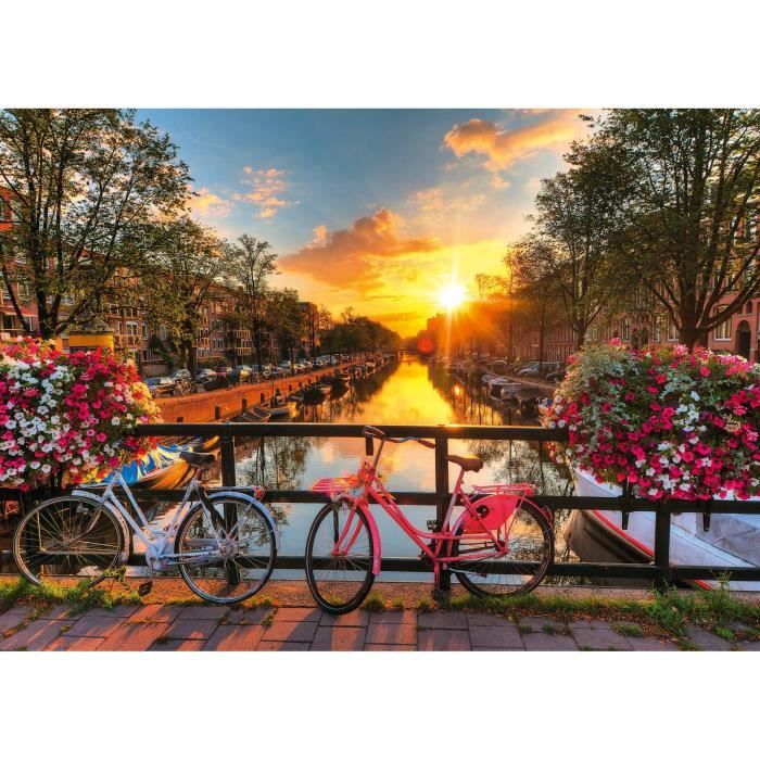Puzzle 1000 pièces : Vélos à Amsterdam Ravensburger France - vue 2