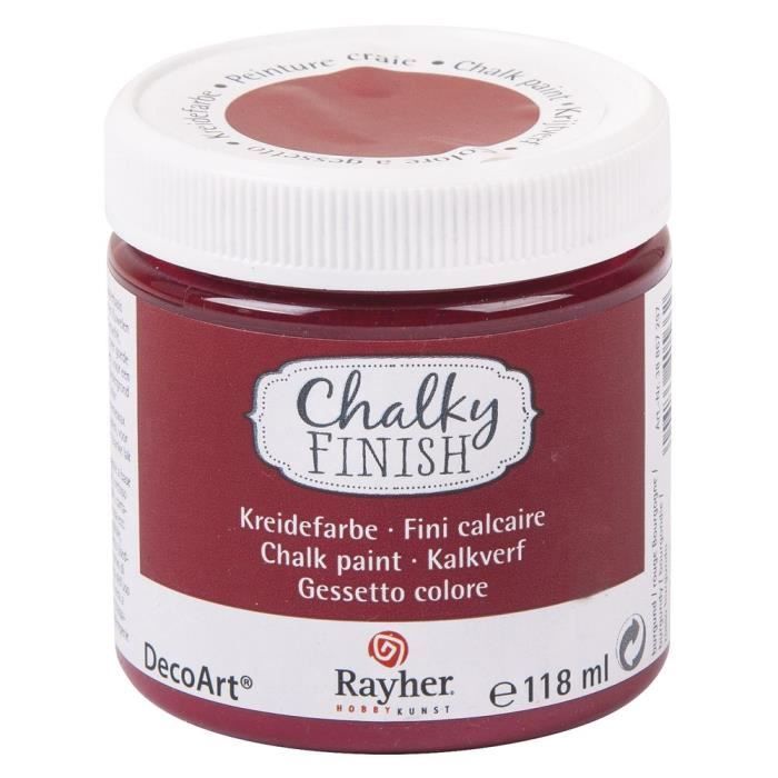Peinture craie (Chalky Finish) - rouge Bourgogne - 118 ml - Rayher Rouge