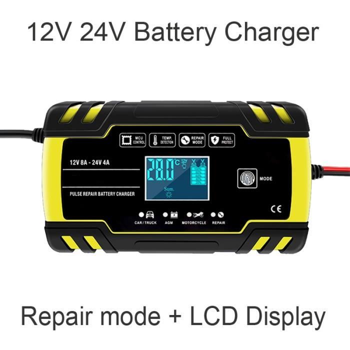 Chargeur De Batterie Universel 6/12V Pour Yamaha N-Max 125 - Moto, Scooter, Quad, Bateau - Entretien Batteries Plomb, Gel, AGM - 0,55/1A - IP65