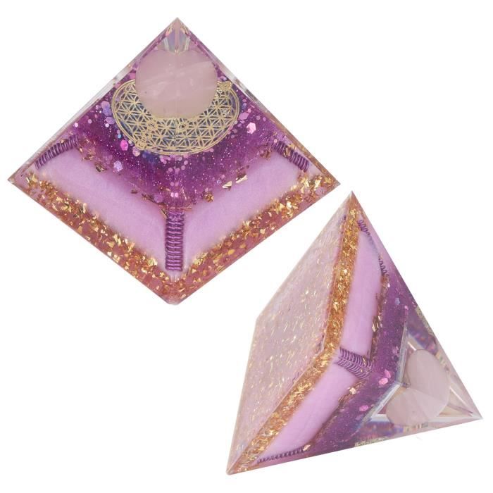Pyramide Énergétique En Cuivre Et Cristal De Quartz - Générateur D'Énergie Reiki 4 Points