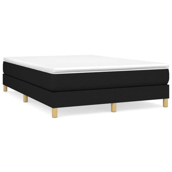 Sommier à ressorts - SALALIS - DP25024 - Noir - 140x200 cm - Tissu 100% polyester