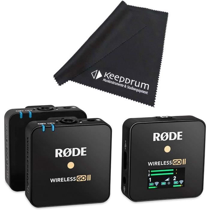 Microphone Sans Fil Rode Pour IOS Avec Connecteur Lightning - Système Complet 2 Micros, Portée 100m, Autonomie 7h