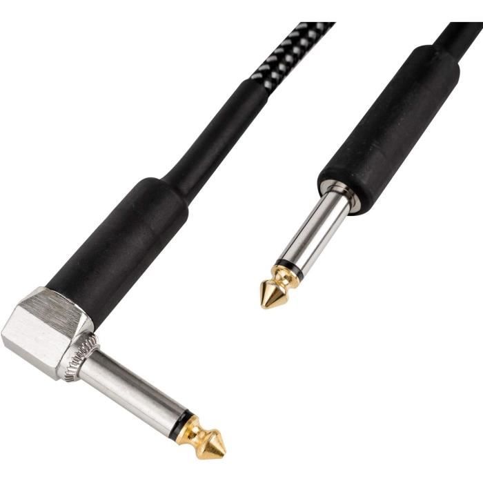 Câble Pour Guitare 6.3Mm, Longueur 3M, Câble Pour Instrument Professionnel, Jack To Jack, Câble