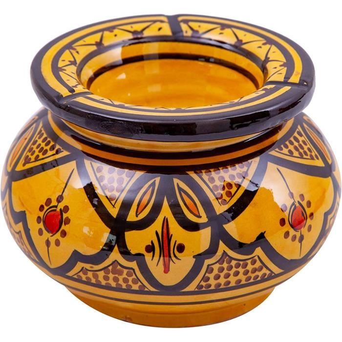 STC Cendrier Marocain Géant Motif 1 Multicolore - 20 Cm, Design Oriental Authentique