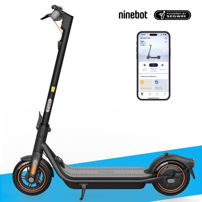 Trottinette électrique avec clignotants - SEGWAY - Ninebot F65I - 400 W - 10 - Gris