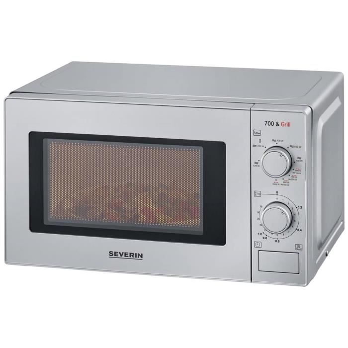 Severin MW 7900 Micro-ondes argent 700 W fonction grill, fonction minuteur