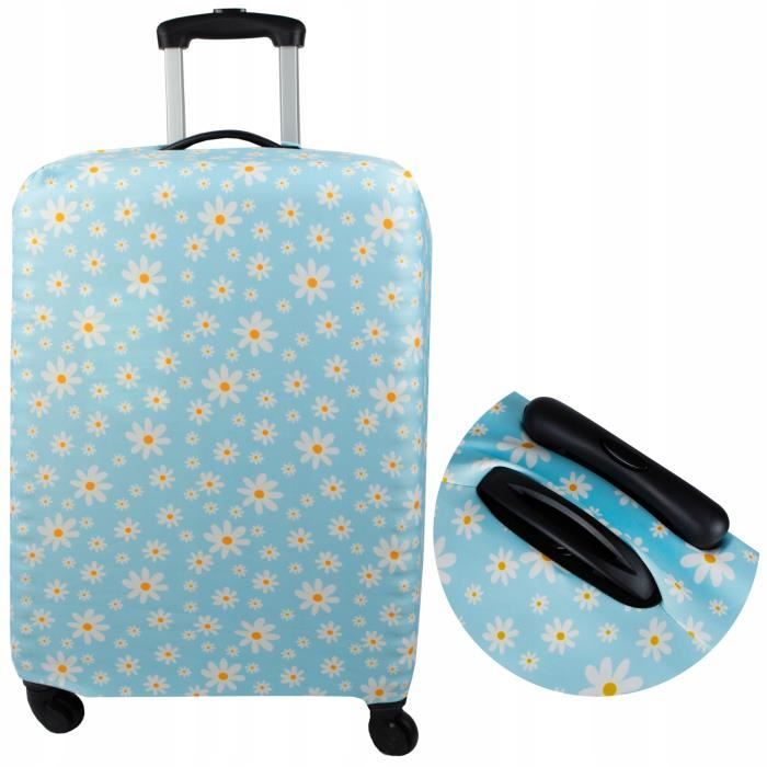 Housse Valise Housse de Valise Élastique Housse Protection Valise Lavable, Mateju Paysage de Plage Housse de Protection pour Bagages Luggage Cover en Spandex S-XL, Ciel, XL