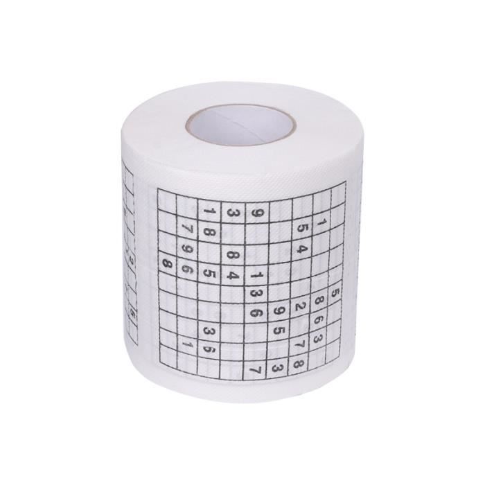 Papier toilette créatif avec sudoku imprimé Rouleau de papier toilette DaHanBL 