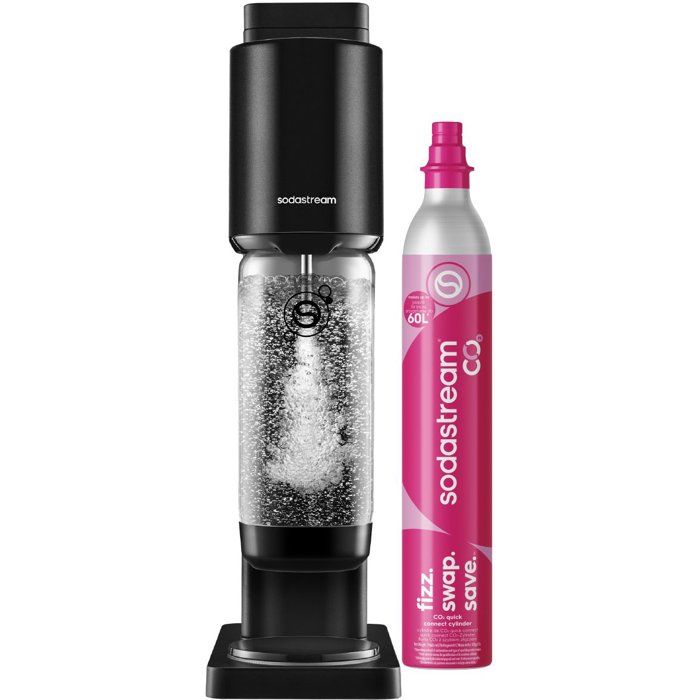 Machine à eau pétillante - SODASTREAM - Fresh - bouteille 1 L incluse - recharge gaz 60 L - noire