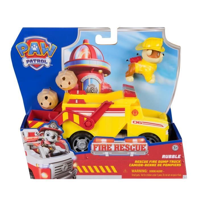 Figurine Rubben - Véhicules + 2 projectiles - dès 3 ans - Fire Rescue - La PatPatrouille