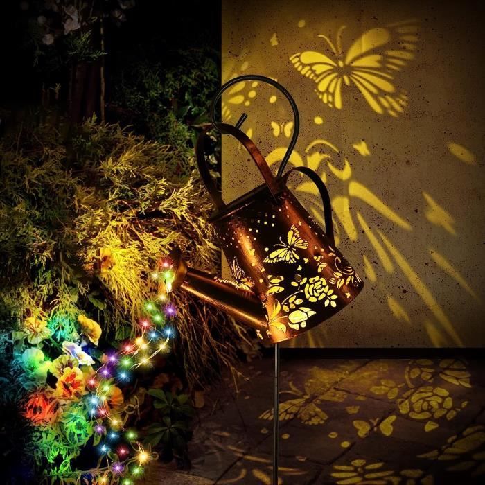 FOMYHEARD Arrosoir Solaire Avec Guirlande L Neuse Lampes Solaires Pour