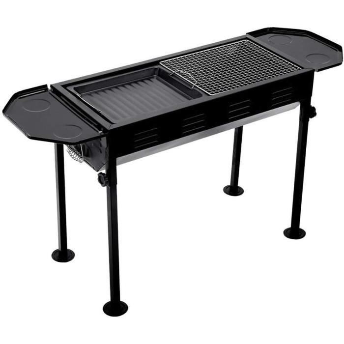 XBR Barbecue Charbon de Bois Le Fer BBQ Table en Portable Pliable Four
