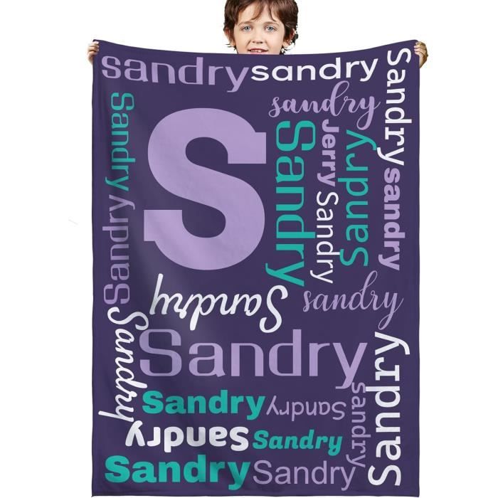 Couverture Bébé Personnalisée Avec Prénom - Flanelle Douce - Cadeau Naissance, Baby Shower Ou Maternité - Tailles 27x40 à 70x78 Pouces - 6