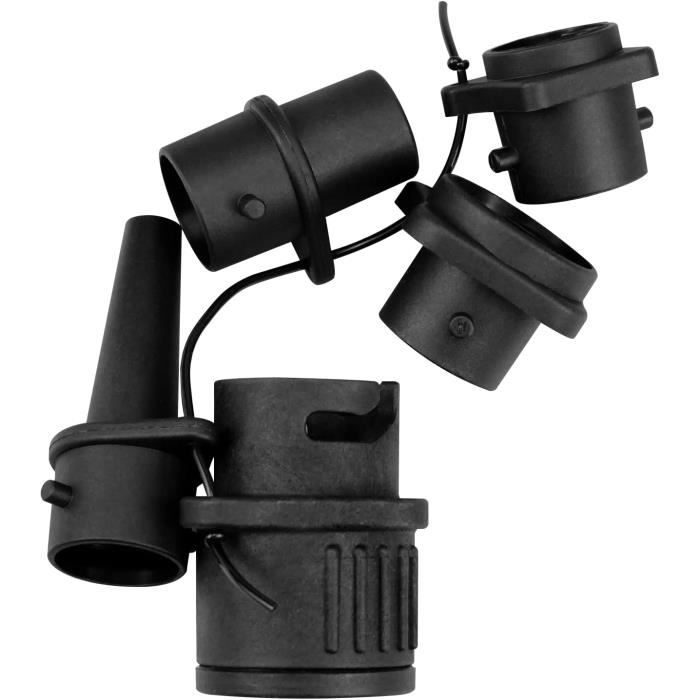 Lot De 5 Adaptateurs De Valve Pour Pompe à Air - 4 Buses Différentes, Compatible Kayak, Paddleboard, Bateau Gonflable - En Plastique Robuste
