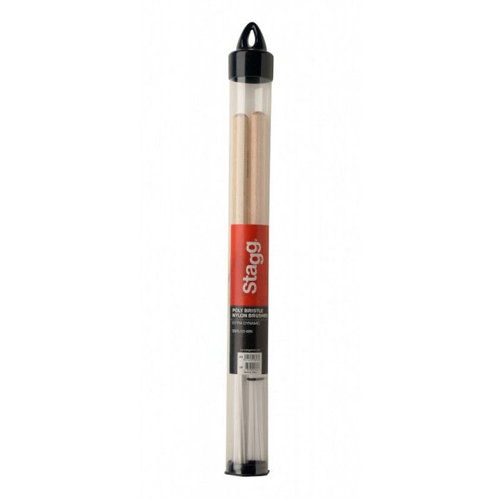 Stagg Nylon Drum Brushes - Poignée en bois