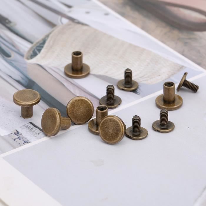Kit De 82 Rivets En Alliage Zinc Avec Anneau 8 Mm - Pour DIY Cuir Et Décoration