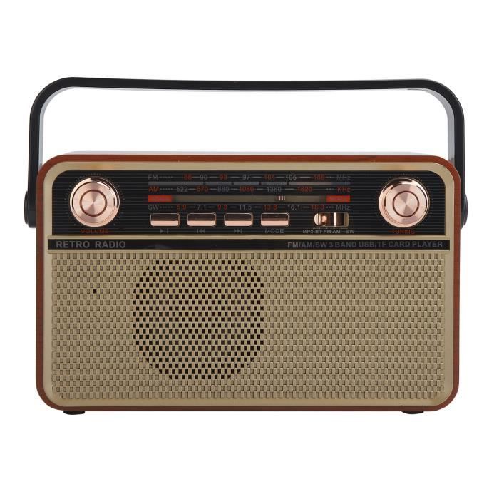 Radio Portable FM/AM Avec Lecteur MP3 Et Slot Carte Mémoire - Fonctionne Sur Piles, Pratique Pour Tous Les Jours
