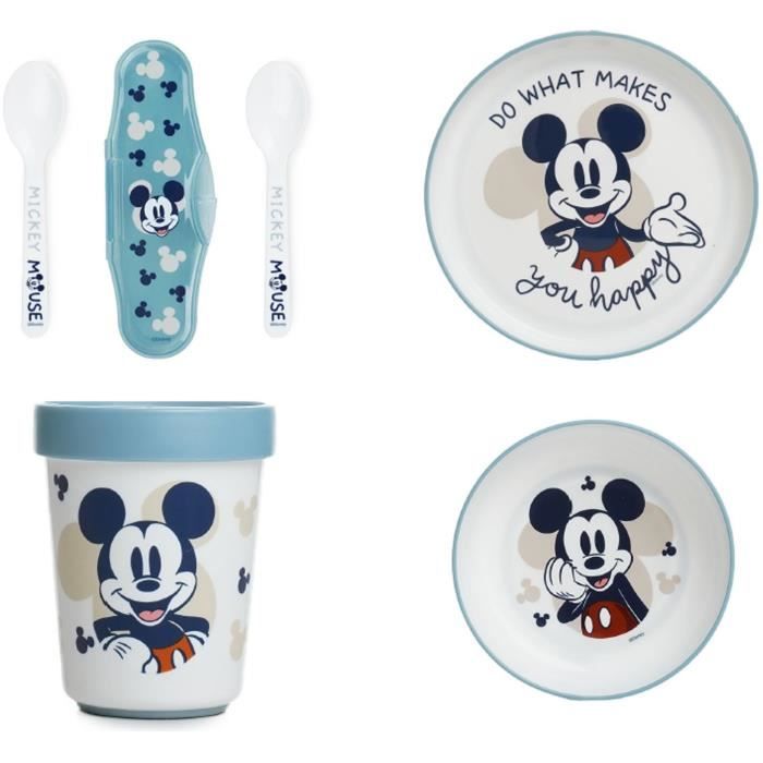 Pack repas 2ème age THERMOBABY MICKEY - 3 Assiettes + un gobelet + 1 cuillère