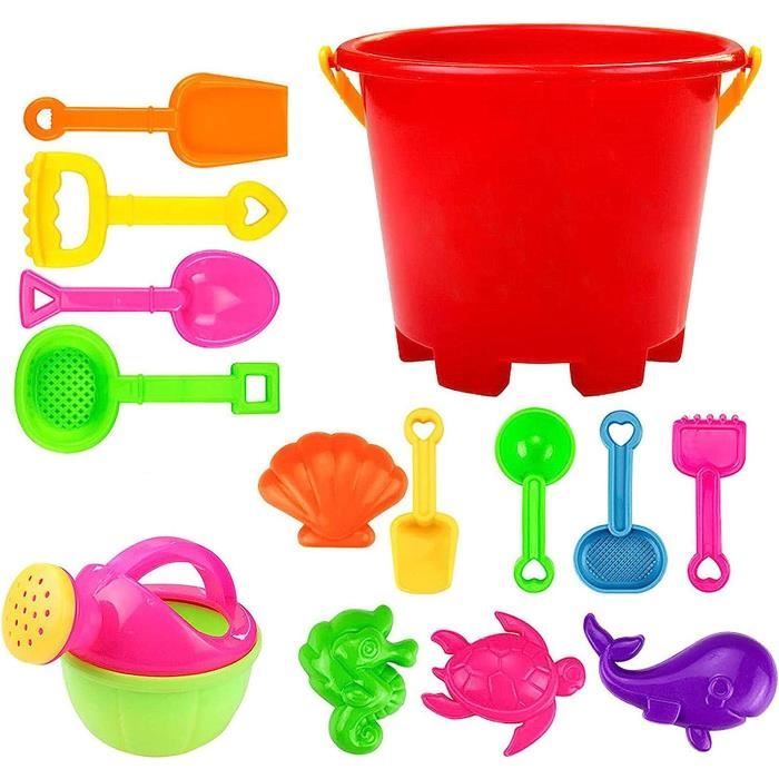 25 Jouets De Plage Silicone Enfant - Kit Sable Avec Seau Pliant & Sac Rangement - Pour Garçons Et Filles 1 à 5 Ans