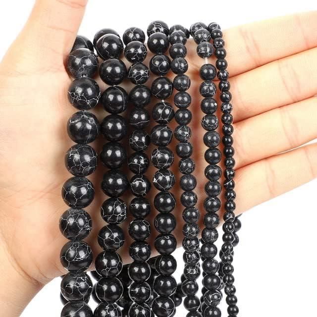 Kit De 378 Perles Craquelées 8mm - Perles En Verre Naturel Coloré Pour Bracelets, Colliers Et Bijoux Faits Main