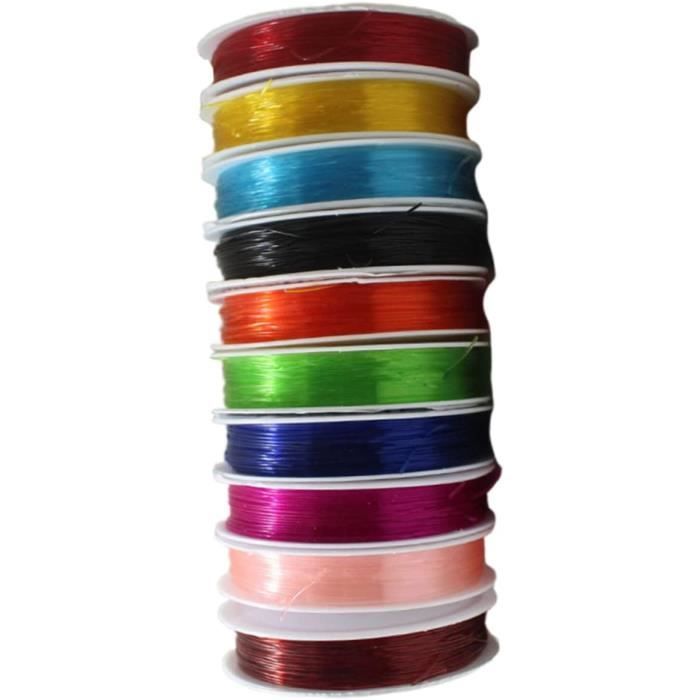 Fil Métallique Pour Bijoux & Macramé – Lot De 5 Bobines 0,4 Mm X 50 M – Doré, Argenté, Etc. – DIY