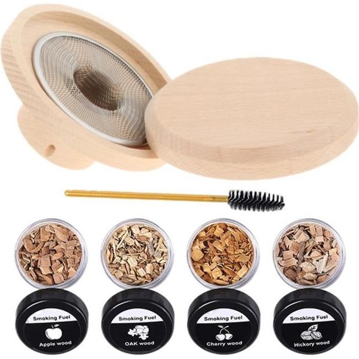 Pistolet Fumoir à Cocktail Smoke Gun - Kit Complet Copeaux Bois, Infuseur Boissons Et Aliments