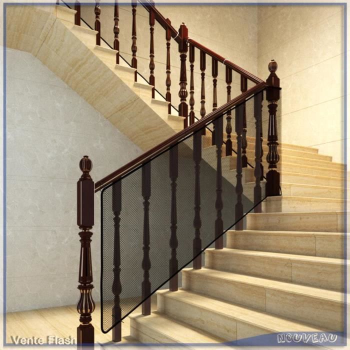 Comparer les prix de Filet de sécurité - VGEBY - 3mx79cm - Noir - Protection enfants - Installation facile