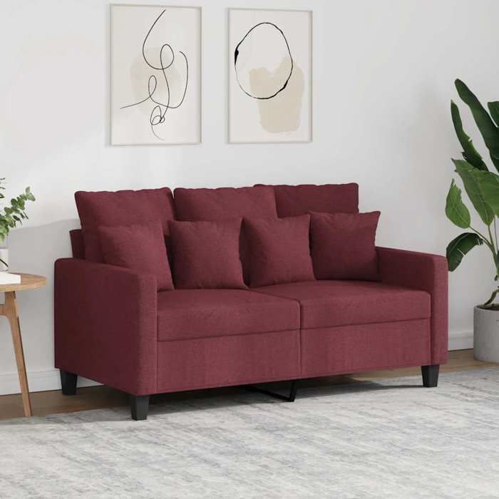 vidaXL Canapé à 2 Places Causeuse avec Oreillers Siège avec Accoudoirs et Dossier Rembourrés Meuble de Salon Moderne 359265