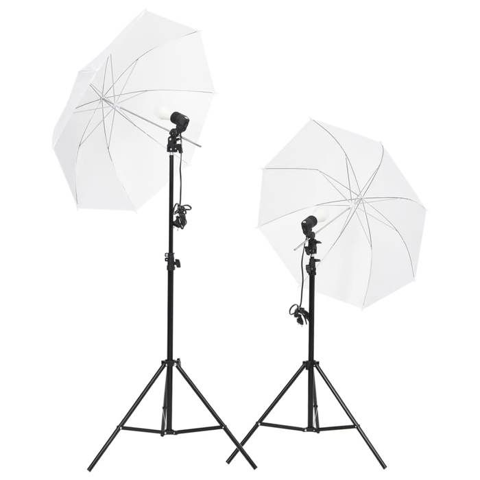 VidaXL Kit d'éclairage de studio avec trépieds et parapluies 190230