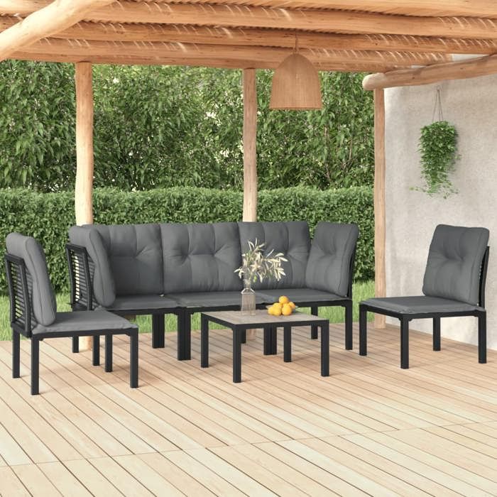 vidaXL Salon de jardin 6 pcs et - vue 4