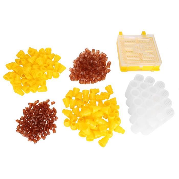 Ensemble Outils Apiculture 110 Pièces - Système Élevage Reine - Boîte Culture Plastique