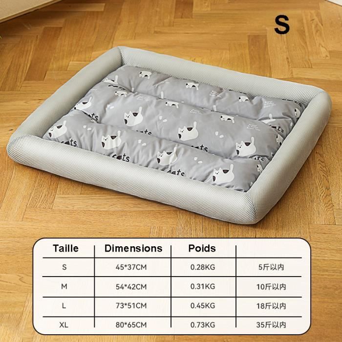 Meilleurs prix pour Tapis d'été cool pour chien Nid pour animaux de compagnie résistant aux morsures et aux égratignures chat chien lit gris 45*37cm
