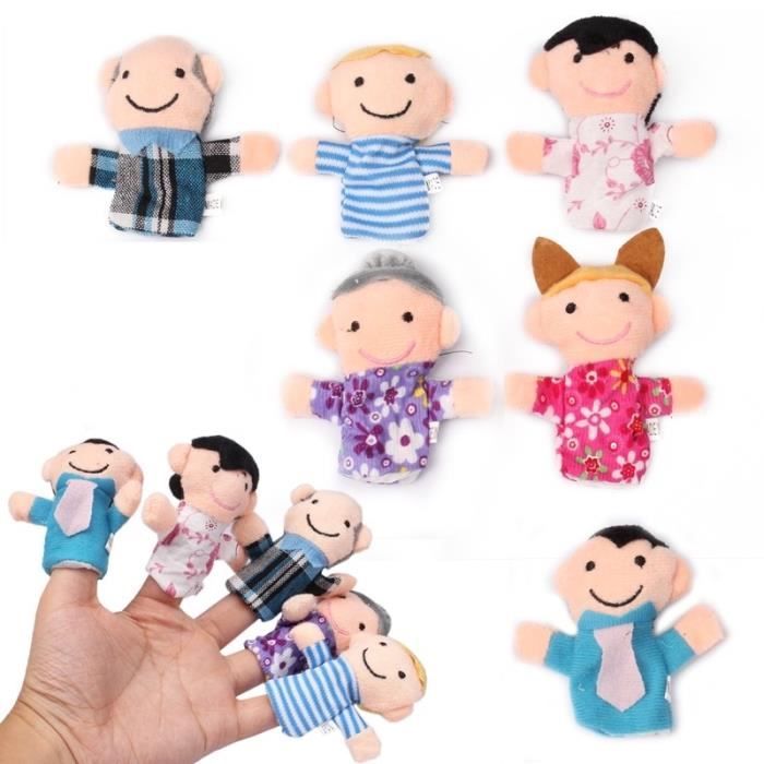 Marionnettes à Main Familiales - 28/30 Cm, En Peluche - Pour Jeux De Rôle, Théâtre, école, Maison - Bouche Articulée, Expressions Mignonnes