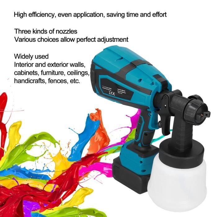 Pistolet Pulvérisateur Sans Fil Lumière Avec 5 Niveaux De