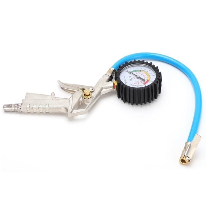 Manomètre Pression Pneu 220 PSI - Avec Poignée De Gonflage Et Dévissage De Valve - Pour Voiture, Moto, Vélo - 9