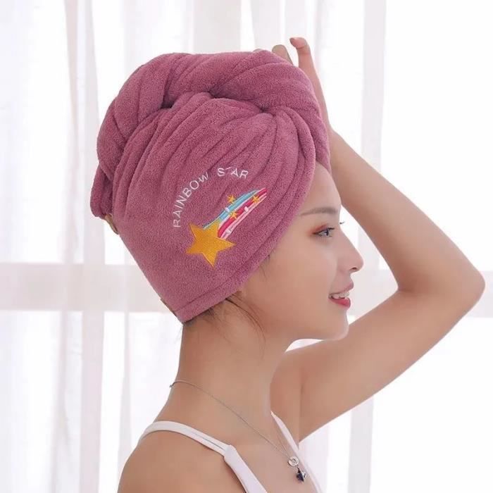 Serviette Turban Microfibre Pour Cheveux - Séchage Rapide - FROVOL (modèle V7u7)