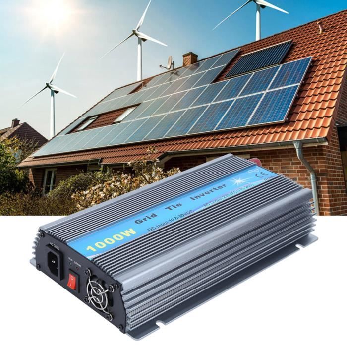 Micro-Onduleur Solaire 350W - Réseau 230V - Entrée 18-60V - Efficacité 92% - Alliage Aluminium Portable