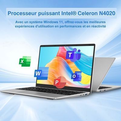 PC Portable 14'' FHD - Windows 11 - RAM 6Go - Stockage 256Go SSD - Intel®  Celeron™ N4020 - Cdiscount Informatique