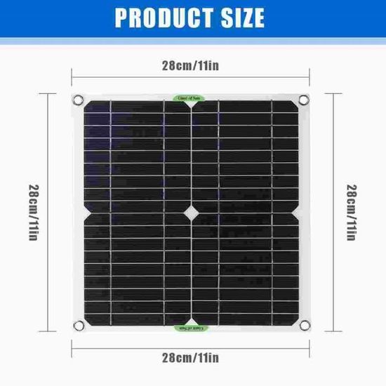 Kit Panneau Solaire 400W 12V - Avec Onduleur, Contrôleur 30A, Affichage LCD, Pour Camping-car, Maison