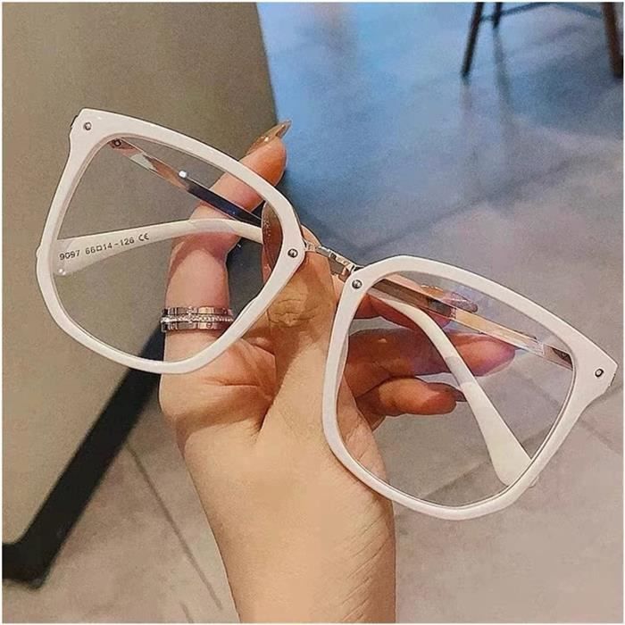 Lunettes de Lecture Trend Grands Lunettes de Cadre Lunettes Anti Bleues retro Lunettes de Vue Hyperopia Personnalite de la Mode Black Silver Achat Vente lunettes de vue Lunettes de Lecture Trend